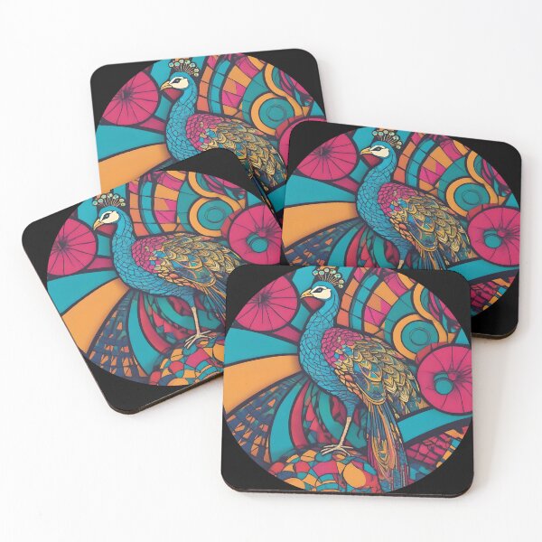 Item preview, Pop Art Techno Peacocks designed and sold by AbsoluteA.