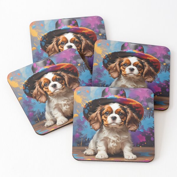 Item preview, Cavalier King Charles Spaniel Puppy Portrait designed and sold by Wolfheartart.