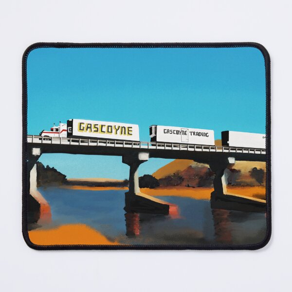 Item preview, Prime mover and three trailers crossing bridge in NW Western Australia designed and sold by JuliaKHarwood.
