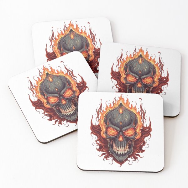 Item preview, Fire Skull | Classic T-Shirt, Sticker designed and sold by NicolasGlowArt.