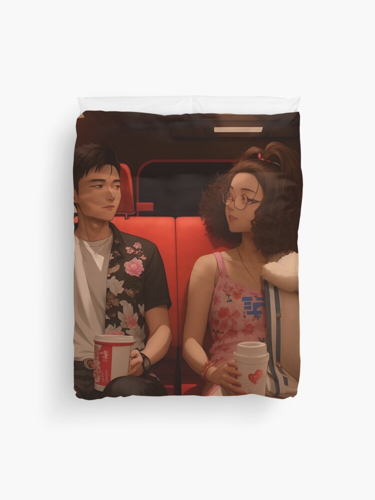 Thumbnail 1 of 2, Duvet Cover, HEARTSTOPPER: The Netflix Tale of Tao & Elle’s Love Story designed and sold by Aryabek.