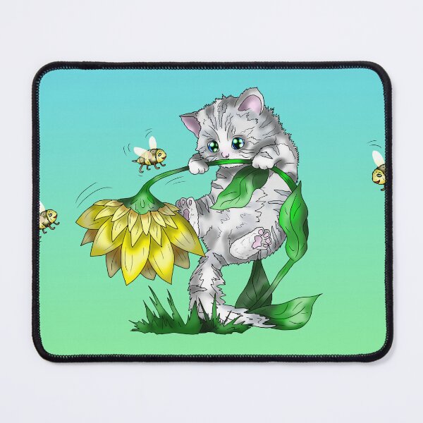 Item preview, bad cat with a sunflower designed and sold by BeingNow.