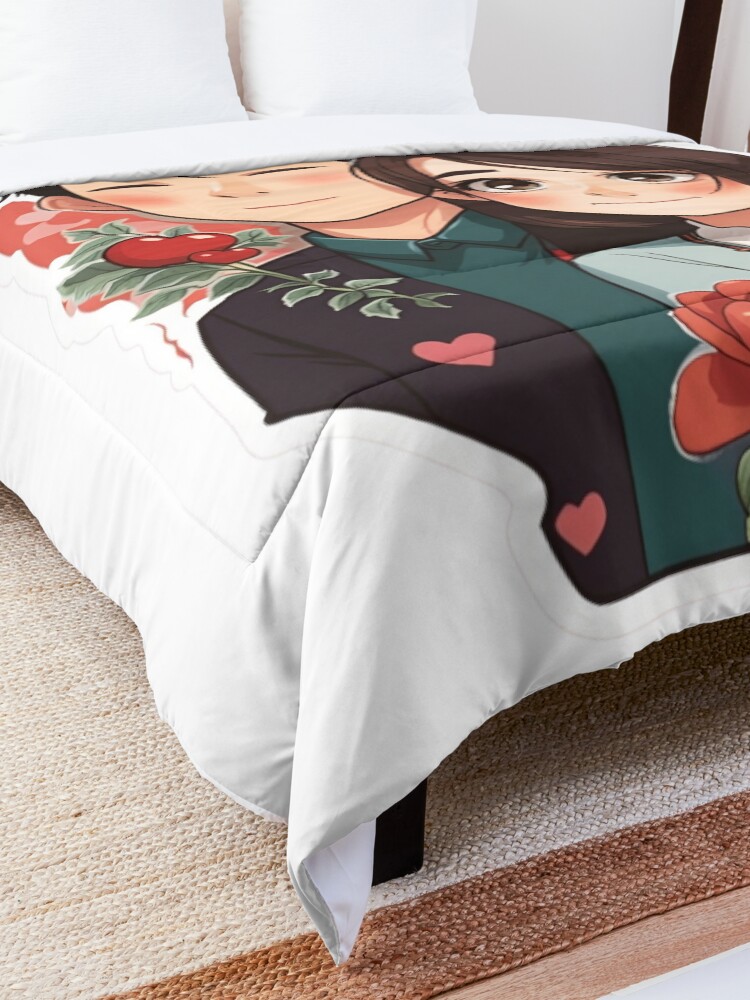 Thumbnail 5 of 6, Comforter, Netflix’s HEARTSTOPPER: Cute Tao & Elle designed and sold by Aryabek.