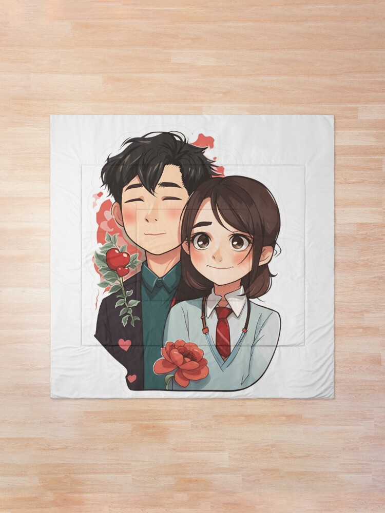 Thumbnail 1 of 6, Comforter, Netflix’s HEARTSTOPPER: Cute Tao & Elle designed and sold by Aryabek.