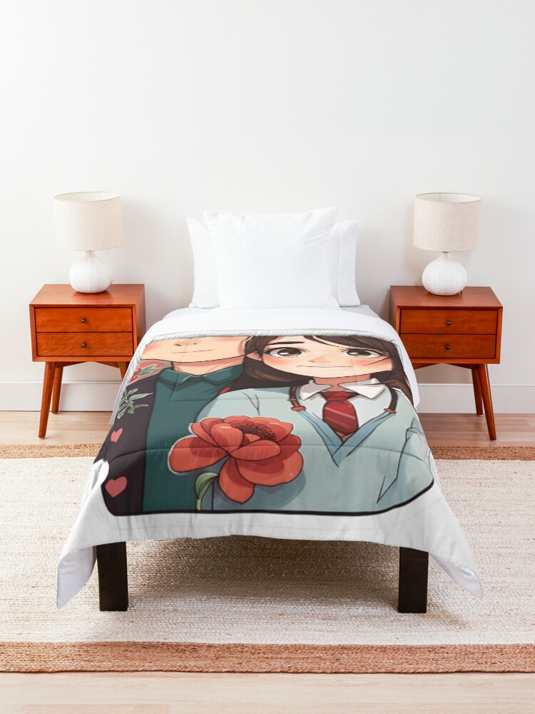 Thumbnail 3 of 6, Comforter, Netflix’s HEARTSTOPPER: Cute Tao & Elle designed and sold by Aryabek.