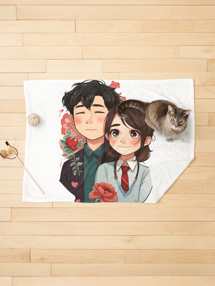 Thumbnail 1 of 6, Pet Blanket, Netflix’s HEARTSTOPPER: Cute Tao & Elle designed and sold by Aryabek.