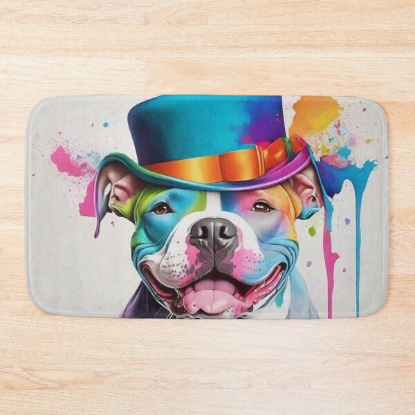 Item preview, Staffordshire Bull Terrier Dog Portrait With Top Hat designed and sold by Wolfheartart.