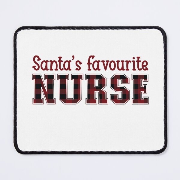 Item preview, Santa's Favourite Nurse - Tartan Plaid Christmas Design (Canadian Spelling) designed and sold by TaraGbear.