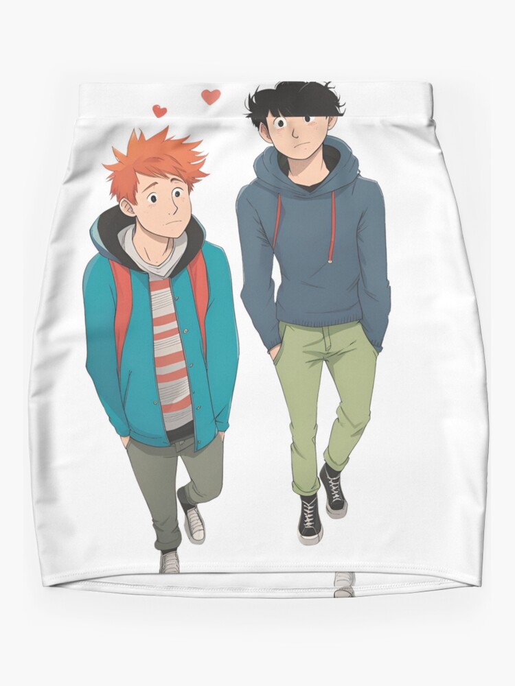 Thumbnail 3 of 4, Mini Skirt, HEARTSTOPPER Netflix Collection: Charlie’s Cartoon designed and sold by Aryabek.