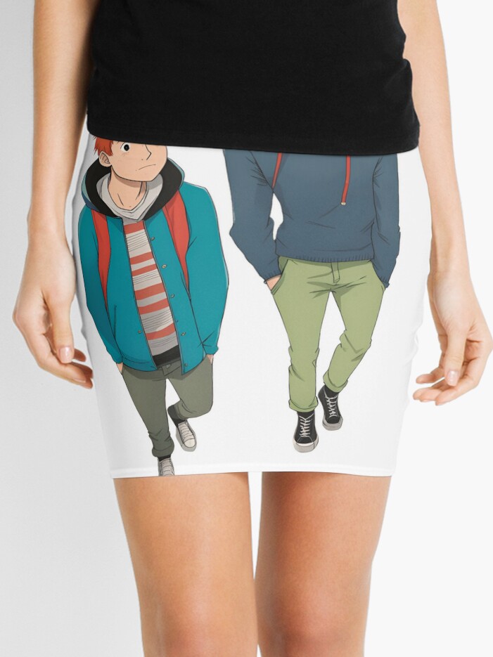 Mini Skirt, HEARTSTOPPER Netflix Collection: Charlie’s Cartoon designed and sold by Aryabek