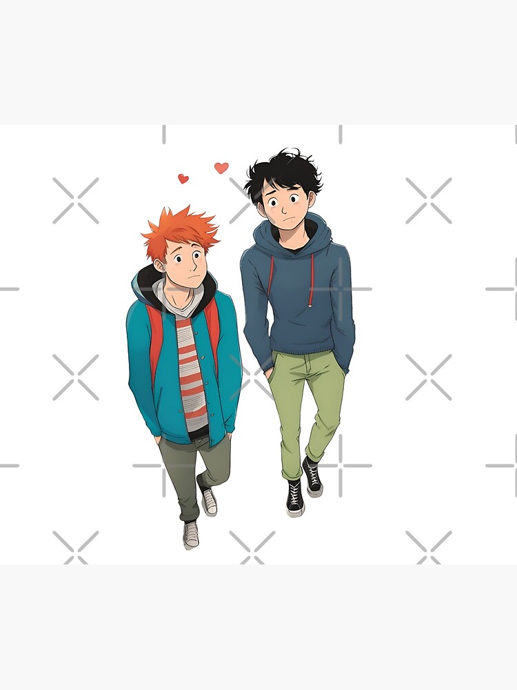 Thumbnail 6 of 6, Comforter, HEARTSTOPPER Netflix Collection: Charlie’s Cartoon designed and sold by Aryabek.