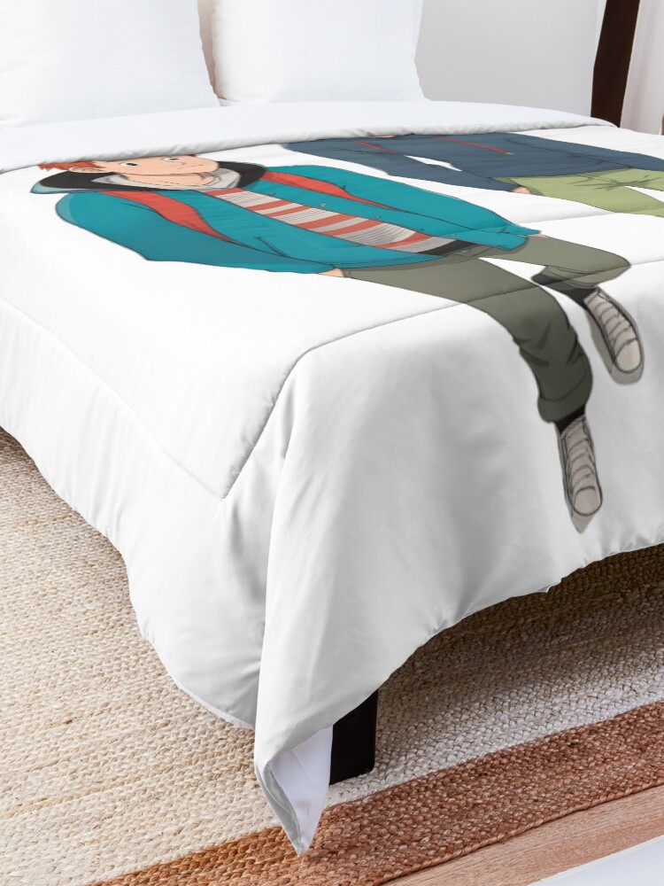 Thumbnail 5 of 6, Comforter, HEARTSTOPPER Netflix Collection: Charlie’s Cartoon designed and sold by Aryabek.