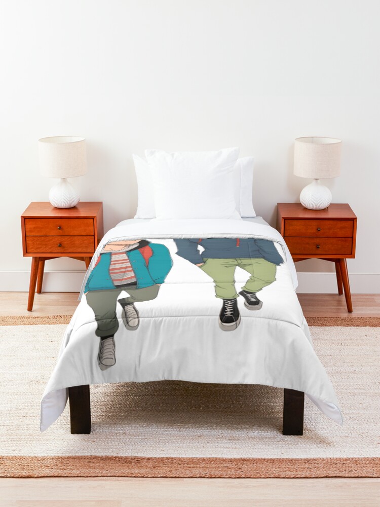 Thumbnail 3 of 6, Comforter, HEARTSTOPPER Netflix Collection: Charlie’s Cartoon designed and sold by Aryabek.