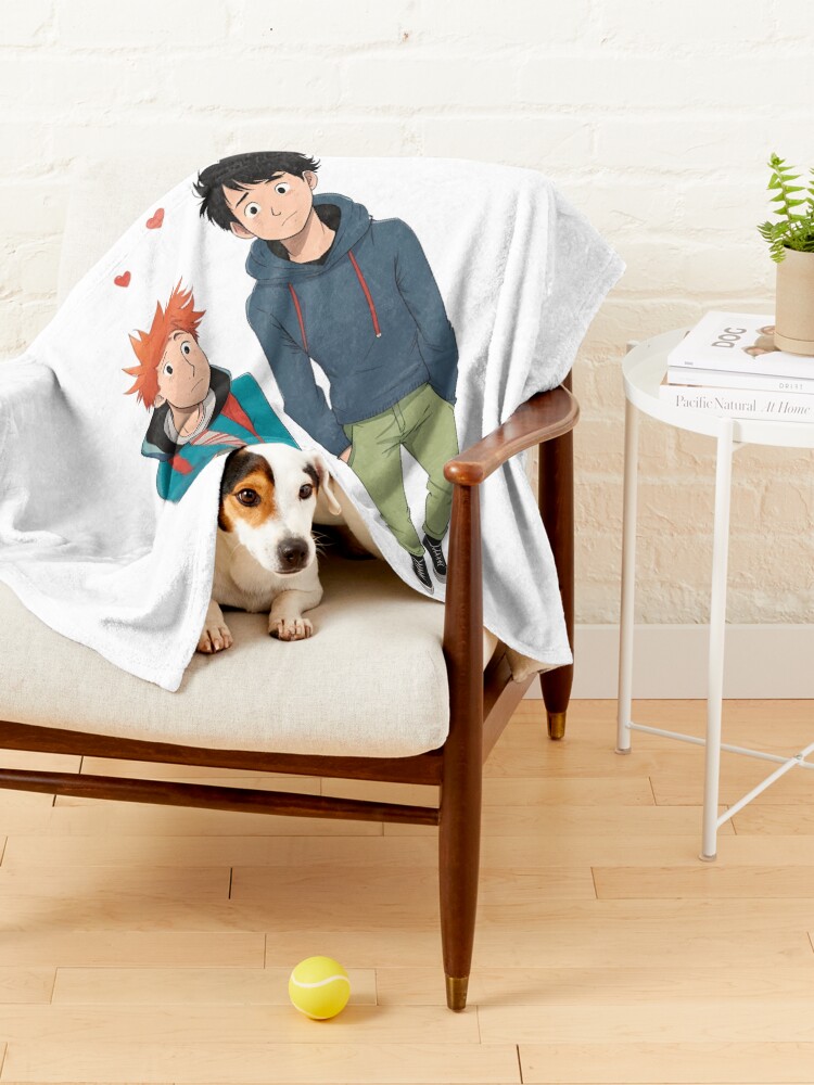 Thumbnail 4 of 6, Pet Blanket, HEARTSTOPPER Netflix Collection: Charlie’s Cartoon designed and sold by Aryabek.