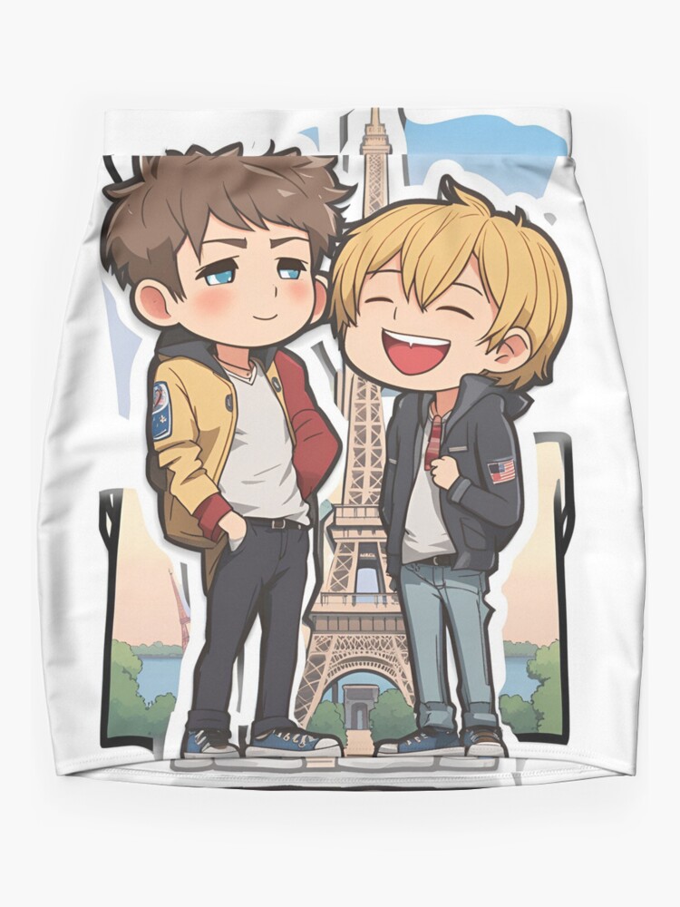 Thumbnail 3 of 4, Mini Skirt, HEARTSTOPPER Netflix Series: Nick & Charlie in Paris designed and sold by Aryabek.