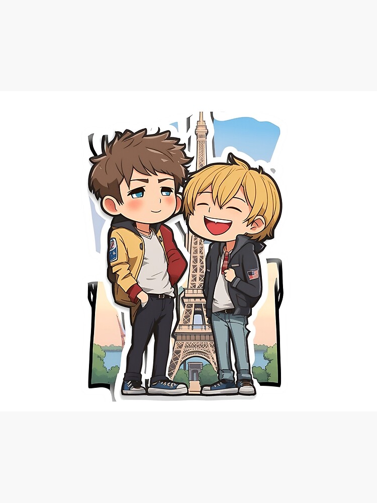 Thumbnail 6 of 6, Comforter, HEARTSTOPPER Netflix Series: Nick & Charlie in Paris designed and sold by Aryabek.