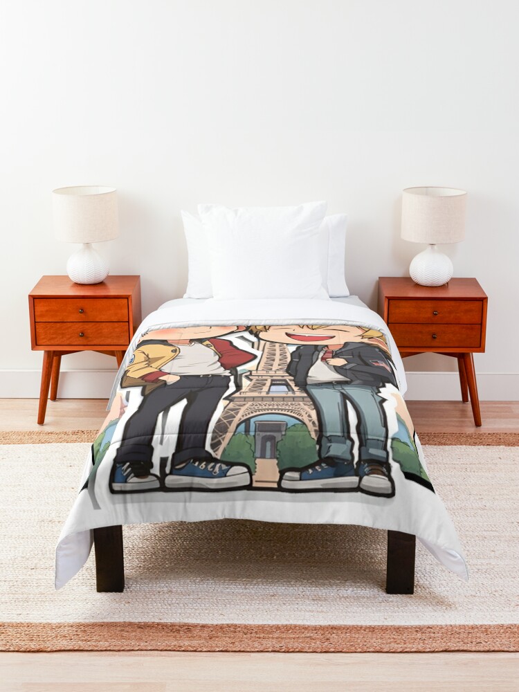 Comforter, HEARTSTOPPER Netflix Series: Nick & Charlie in Paris designed and sold by Aryabek