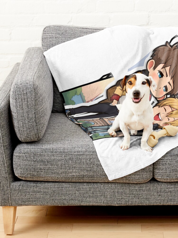 Thumbnail 2 of 6, Pet Blanket, HEARTSTOPPER Netflix Series: Nick & Charlie in Paris designed and sold by Aryabek.