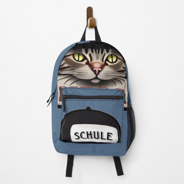 Item preview, SCHOOL is MEGA says the cat - cat with school baseball cap designed and sold by kikidu21.