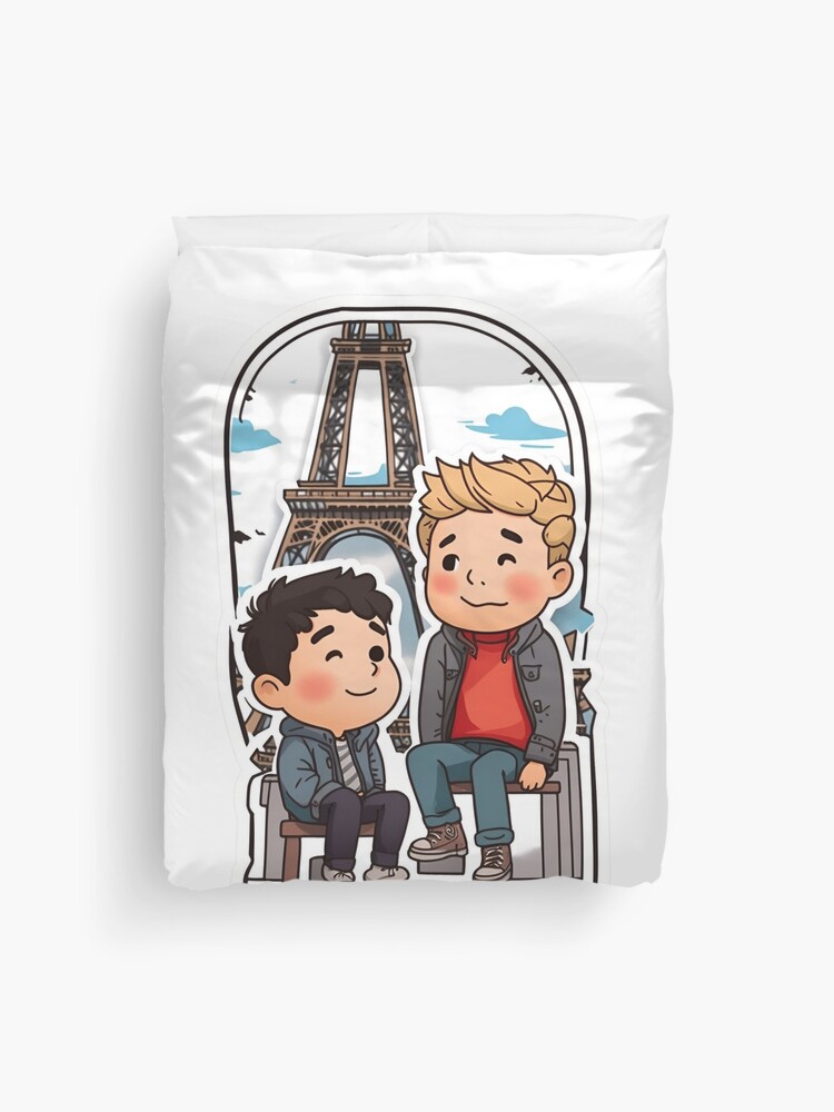 Duvet Cover,  Heartwarming Nick & Charlie: HEARTSTOPPER Netflix Series designed and sold by Aryabek
