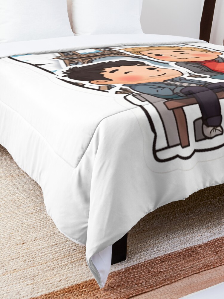 Thumbnail 5 of 6, Comforter, Heartwarming Nick & Charlie: HEARTSTOPPER Netflix Series designed and sold by Aryabek.