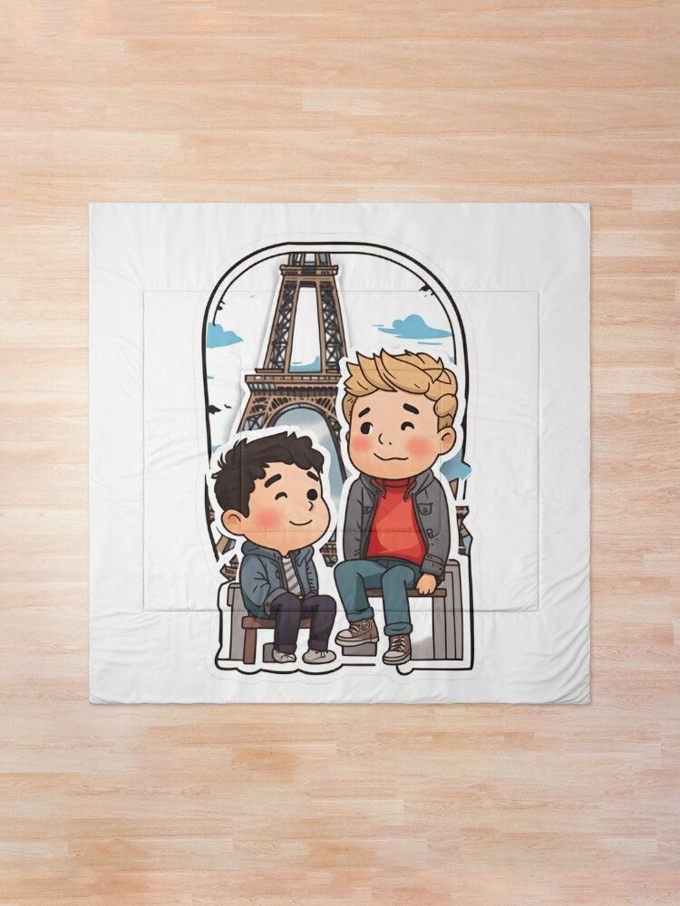 Thumbnail 1 of 6, Comforter,  Heartwarming Nick & Charlie: HEARTSTOPPER Netflix Series designed and sold by Aryabek.
