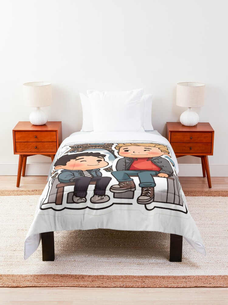Thumbnail 3 of 6, Comforter,  Heartwarming Nick & Charlie: HEARTSTOPPER Netflix Series designed and sold by Aryabek.