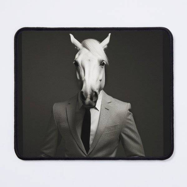 Item preview, White Horse in Business Suit Art designed and sold by redstar19.
