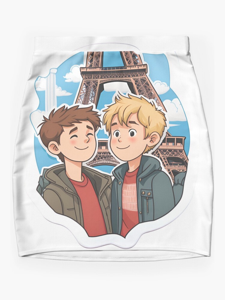 Thumbnail 3 of 4, Mini Skirt, HEARTSTOPPER Netflix Series: Nick & Charlie in Paris designed and sold by Aryabek.