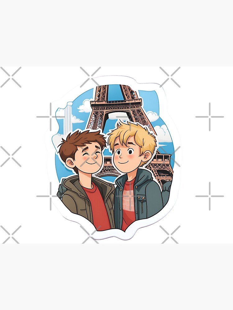Thumbnail 5 of 5, Pet Mat, HEARTSTOPPER Netflix Series: Nick & Charlie in Paris designed and sold by Aryabek.