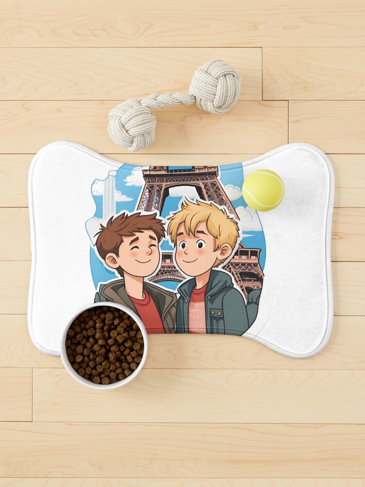 Thumbnail 1 of 5, Pet Mat, HEARTSTOPPER Netflix Series: Nick & Charlie in Paris designed and sold by Aryabek.