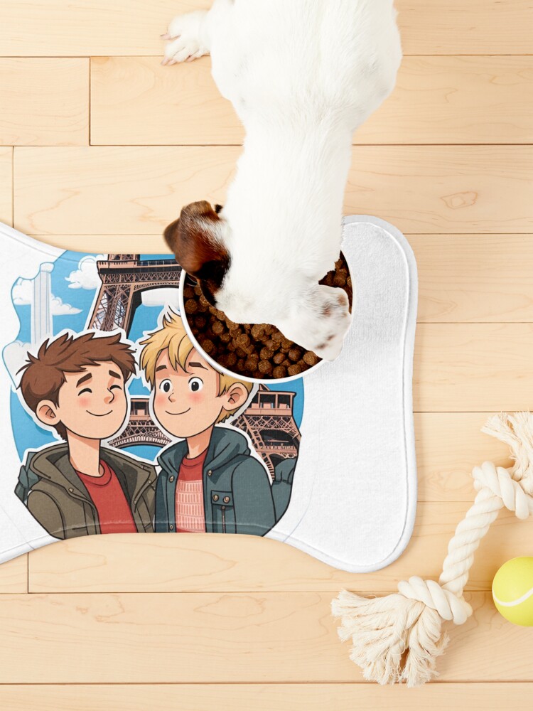 Thumbnail 3 of 5, Pet Mat, HEARTSTOPPER Netflix Series: Nick & Charlie in Paris designed and sold by Aryabek.