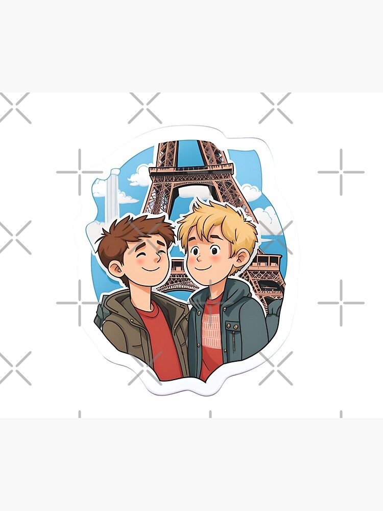 Thumbnail 6 of 6, Pet Blanket, HEARTSTOPPER Netflix Series: Nick & Charlie in Paris designed and sold by Aryabek.