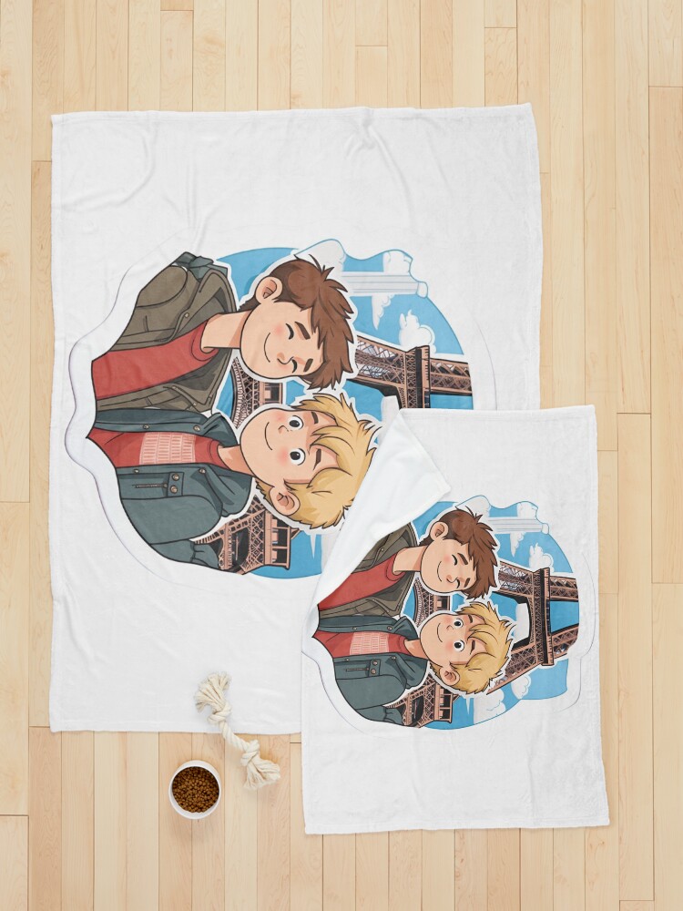 Thumbnail 5 of 6, Pet Blanket, HEARTSTOPPER Netflix Series: Nick & Charlie in Paris designed and sold by Aryabek.