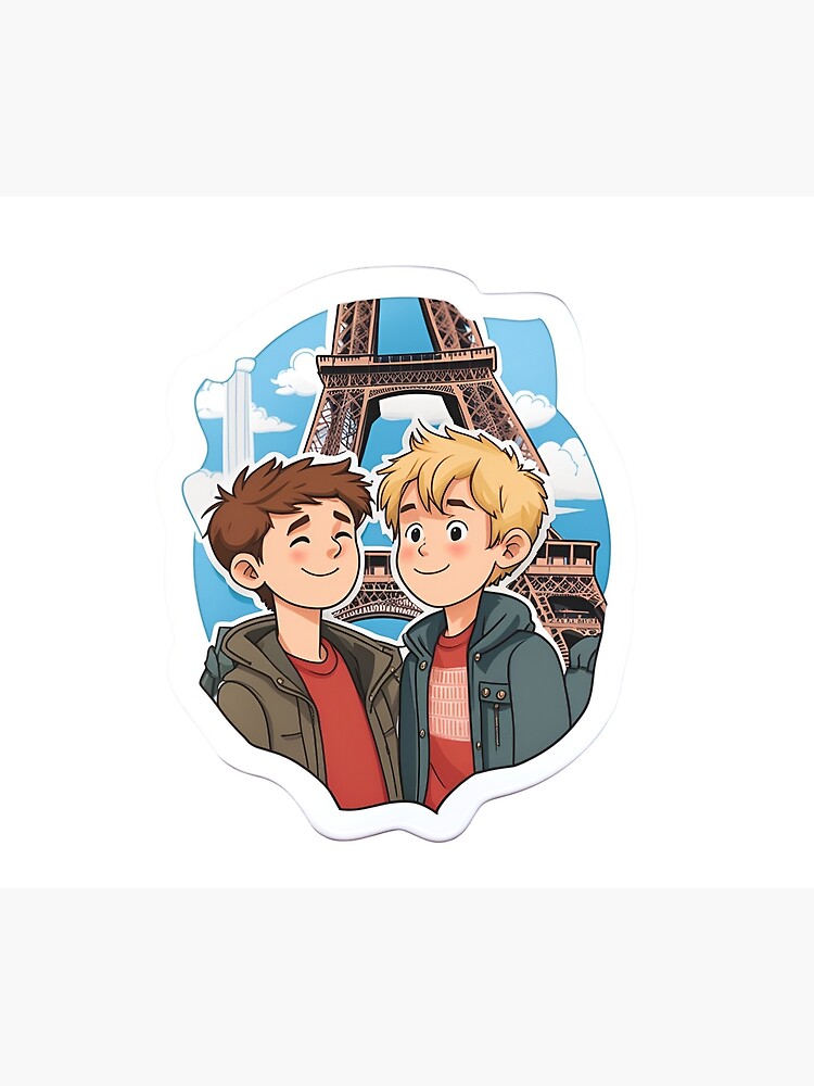 Thumbnail 6 of 6, Comforter, HEARTSTOPPER Netflix Series: Nick & Charlie in Paris designed and sold by Aryabek.