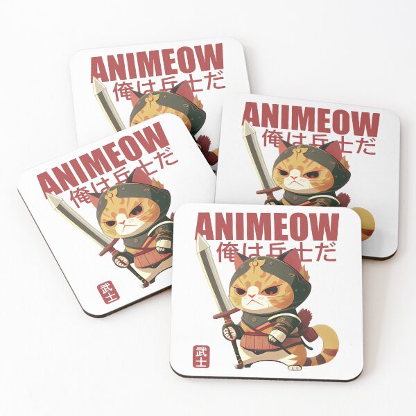Item preview, Animeow Samurai Cat ginger cat and wepon to fight a dog designed and sold by mermaidselina.