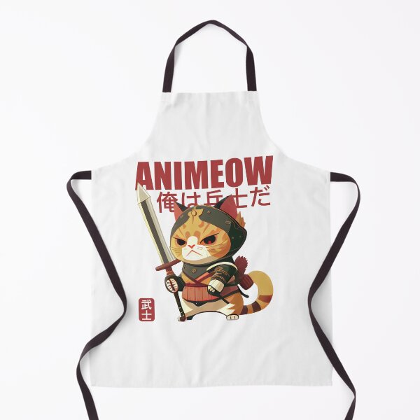 Item preview, Animeow Samurai Cat ginger cat and wepon to fight a dog designed and sold by mermaidselina.