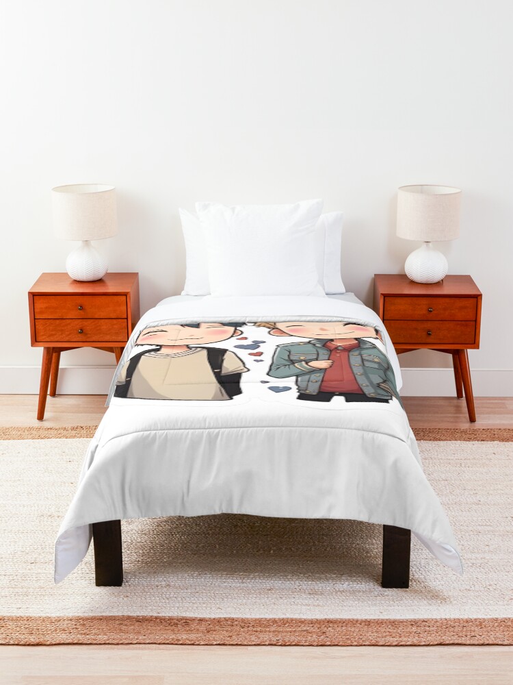 Thumbnail 3 of 6, Comforter, HEARTSTOPPER on Netflix: The Magic of Nick & Charlie designed and sold by Aryabek.