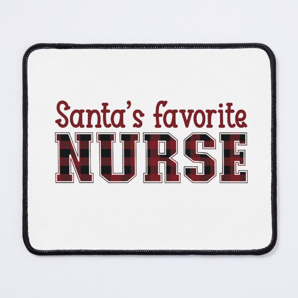 Item preview, Santa's Favourite Nurse - Tartan Plaid Christmas Design (American Spelling)) designed and sold by TaraGbear.