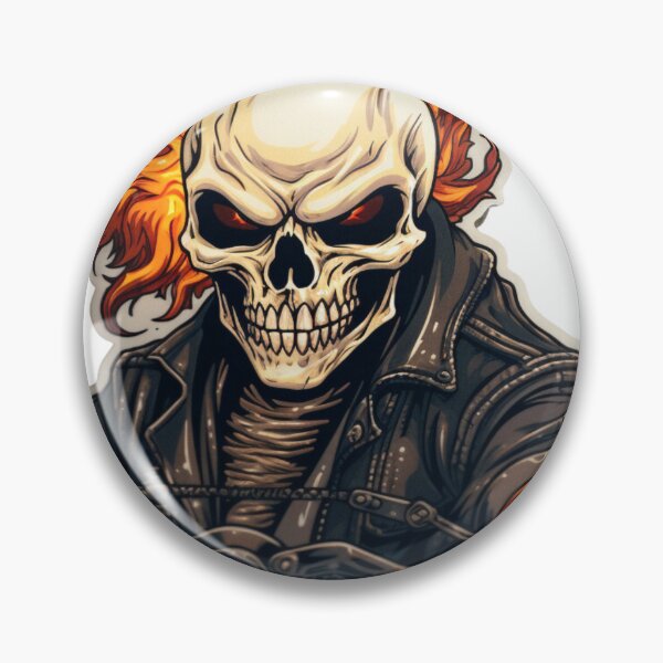 Item preview, Fire Skeleton Skull | Classic T-Shirt, Sticker designed and sold by NicolasGlowArt.