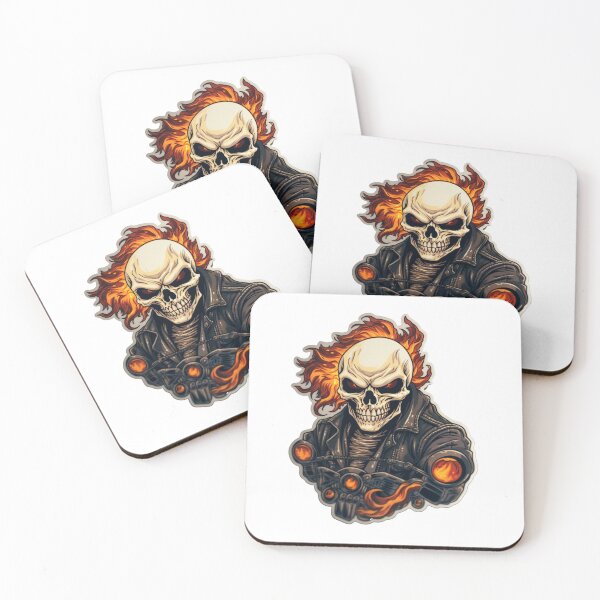 Item preview, Fire Skeleton Skull | Classic T-Shirt, Sticker designed and sold by NicolasGlowArt.