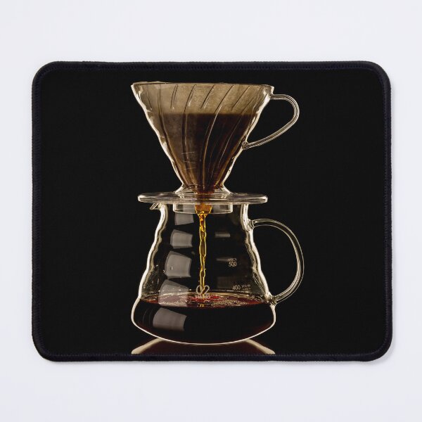 Item preview, Coffee filtering through filter-cone into jug, black background designed and sold by bailey-cooper.