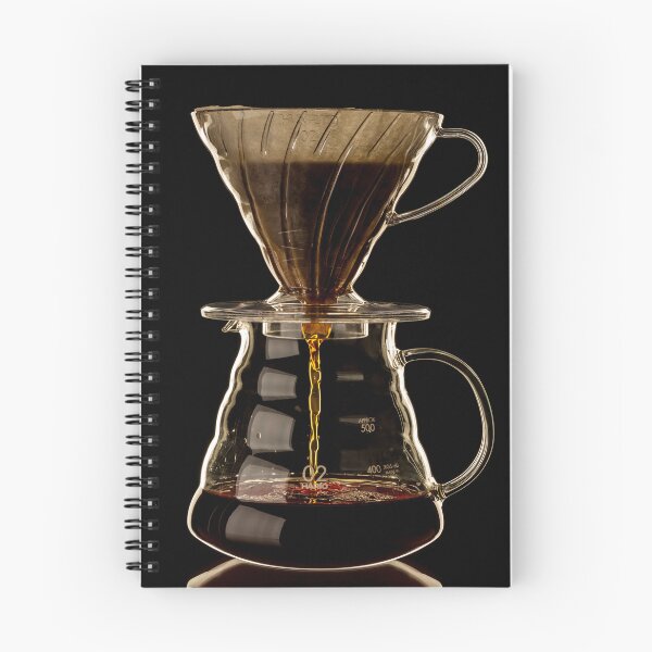 Item preview, Coffee filtering through filter-cone into jug, black background designed and sold by bailey-cooper.