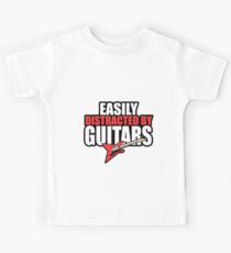 Easily distracted by Guitars Kids Tee