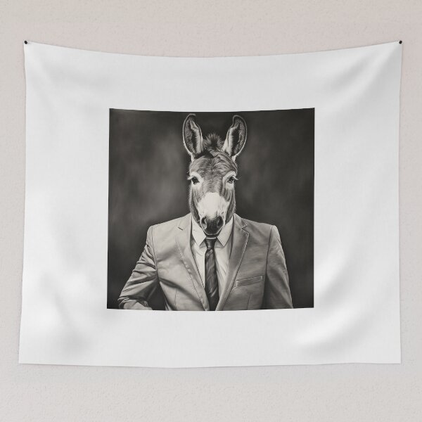 Item preview, Donkey in Business Suit Art designed and sold by redstar19.