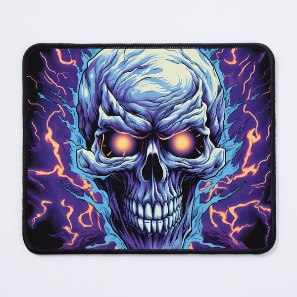 Item preview, "Crackling Whispers: Mesmeric Electric Skull" designed and sold by Art-Vortex-fr.