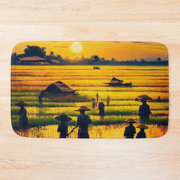 Item preview, [AI Art] Sunset field workers designed and sold by Sissle.