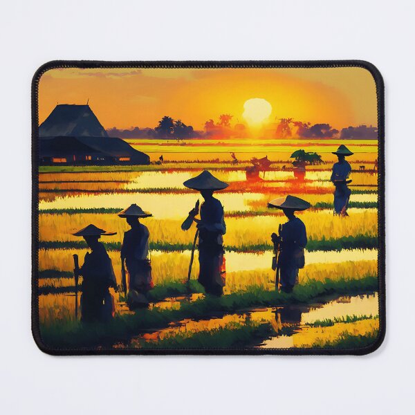 Item preview, [AI Art] Sunset field workers designed and sold by Sissle.