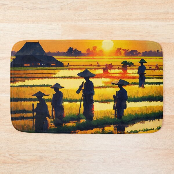 Item preview, [AI Art] Sunset field workers designed and sold by Sissle.