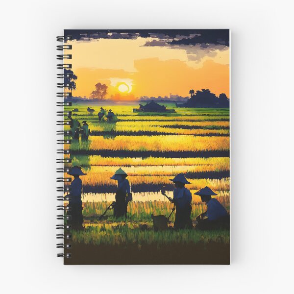 Item preview, [AI Art] Sunset field workers designed and sold by Sissle.